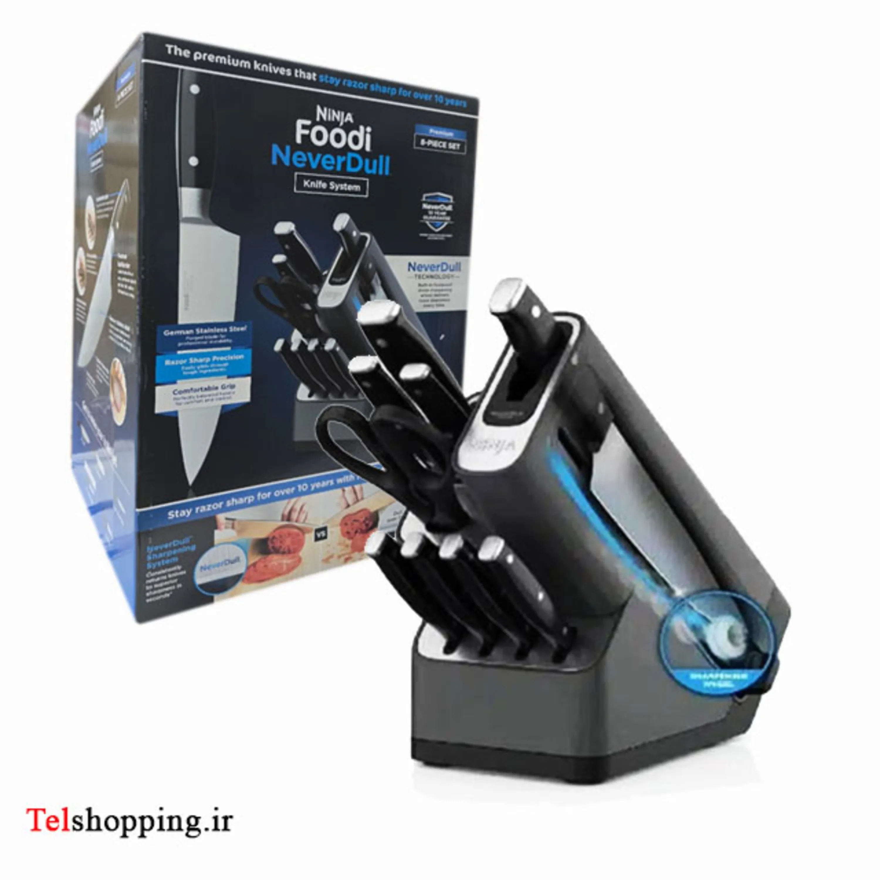 سرویس چاقو آشپرخانه 10 پارچه نینجا